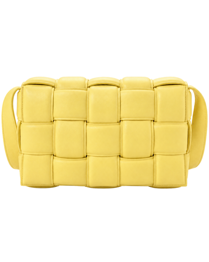 Nappa Maxi Intreccio Padded Cassette Crossbody Bag Sherbert