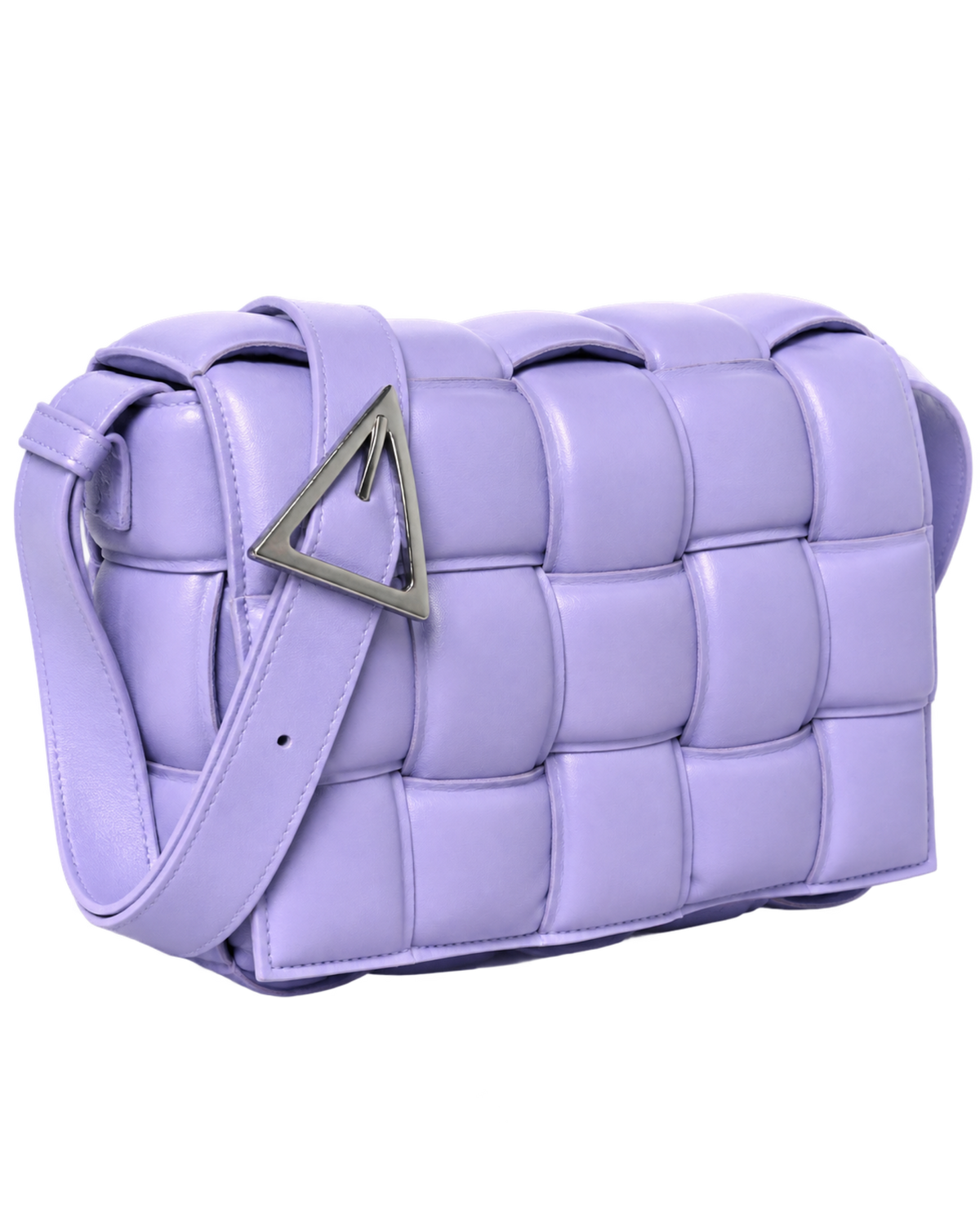 Nappa Maxi Intreccio Padded Cassette Crossbody Bag Wisteria
