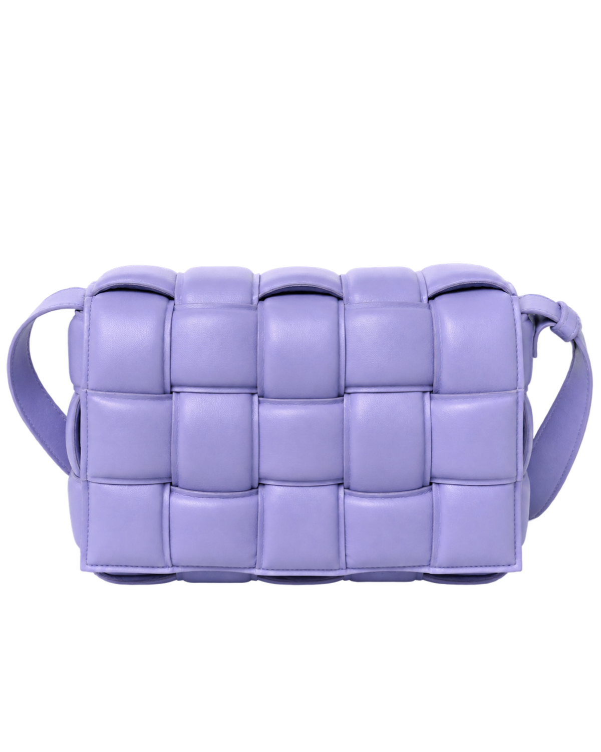 Nappa Maxi Intreccio Padded Cassette Crossbody Bag Wisteria