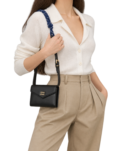 Nappa Wallet On Strap Black Baltic