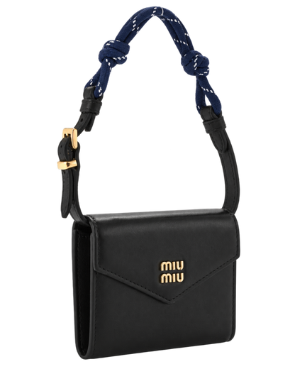 Nappa Wallet On Strap Black Baltic