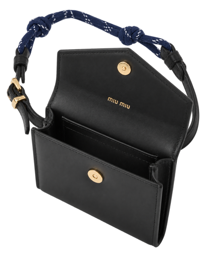 Nappa Wallet On Strap Black Baltic