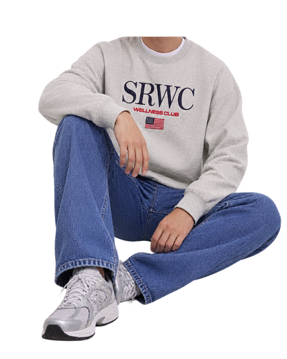 Nautical Embroidered Crewneck - Heather Gray
