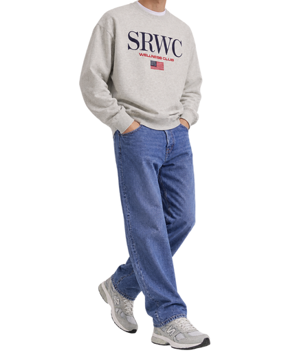 Nautical Embroidered Crewneck - Heather Gray