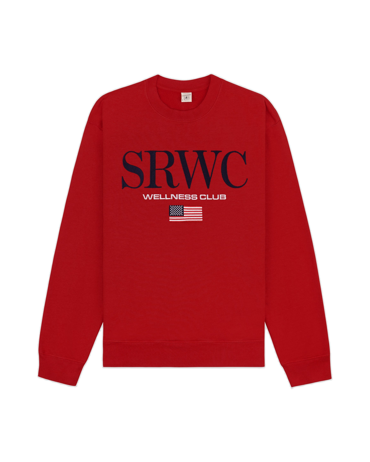 Nautical Embroidered Crewneck - Ruby/Navy