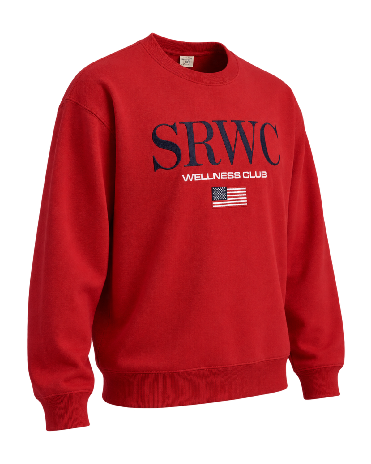 Nautical Embroidered Crewneck - Ruby/Navy