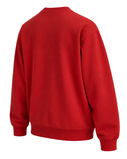 Nautical Embroidered Crewneck - Ruby/Navy