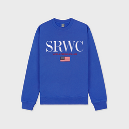 Nautical Embroidered Crewneck - Team Blue/White