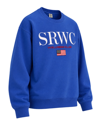 Nautical Embroidered Crewneck - Team Blue/White