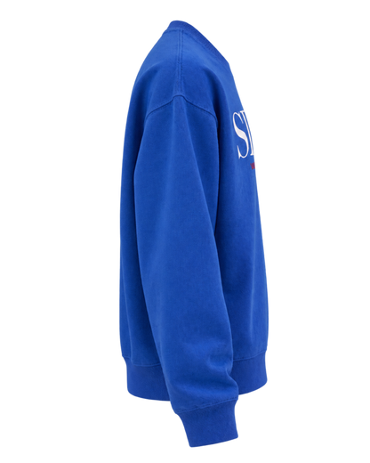 Nautical Embroidered Crewneck - Team Blue/White