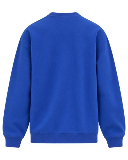 Nautical Embroidered Crewneck - Team Blue/White