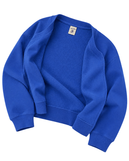 Nautical Embroidered Crewneck - Team Blue/White