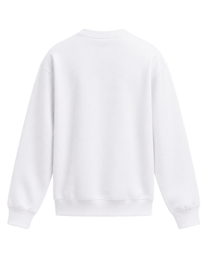 Nautical Embroidered Crewneck - White/Navy/Ruby