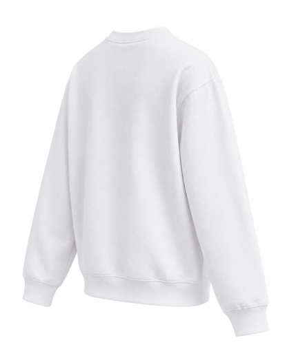 Nautical Embroidered Crewneck - White/Navy/Ruby