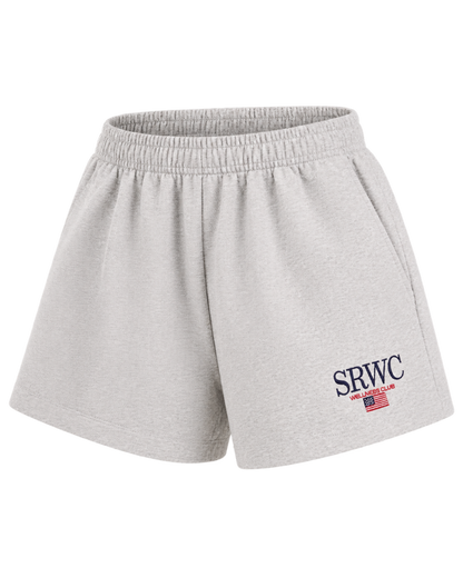 Nautical Embroidered Disco Short - Heather Gray