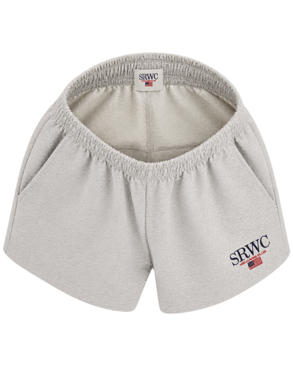 Nautical Embroidered Disco Short - Heather Gray