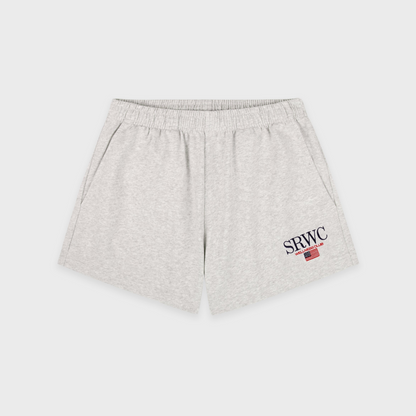Nautical Embroidered Disco Short - Heather Gray
