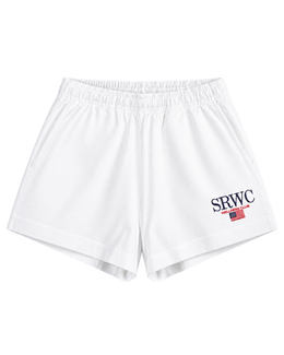 Nautical Embroidered Disco Short - White