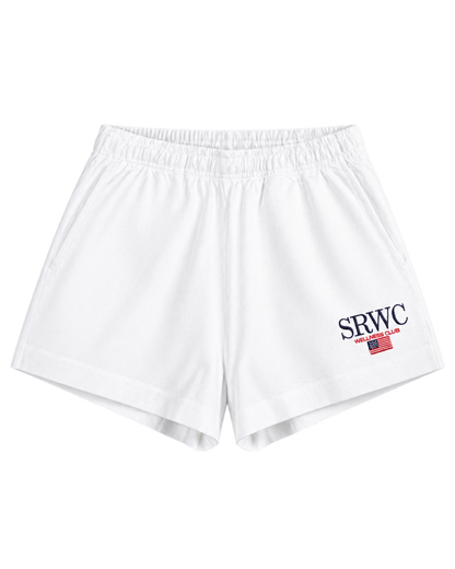 Nautical Embroidered Disco Short - White
