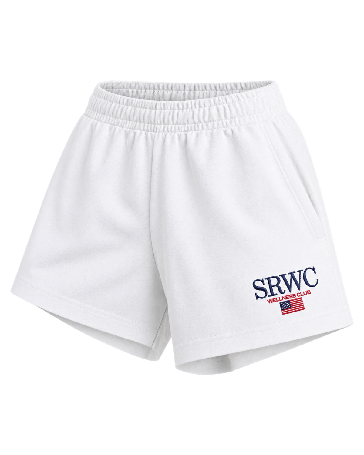 Nautical Embroidered Disco Short - White
