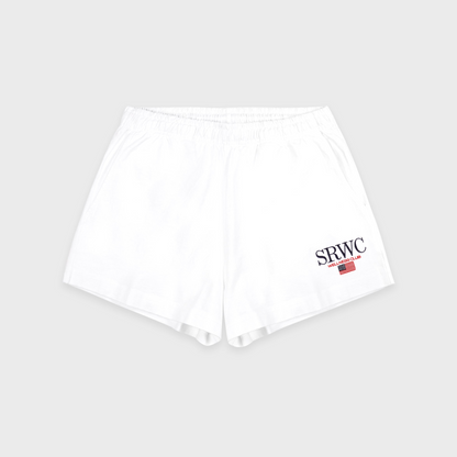 Nautical Embroidered Disco Short - White