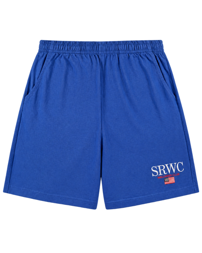 Nautical Embroidered Gym Short - Team Blue/White
