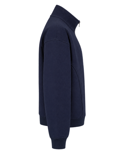 Nautical Embroidered Quarter Zip - Navy