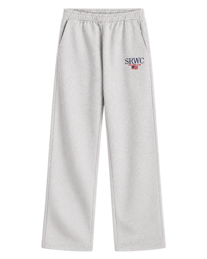 Nautical Embroidered Wide Sweatpant - Heather Gray