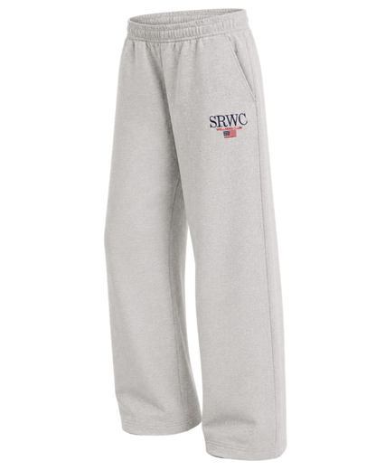Nautical Embroidered Wide Sweatpant - Heather Gray