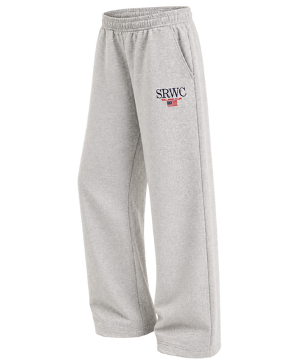 Nautical Embroidered Wide Sweatpant - Heather Gray