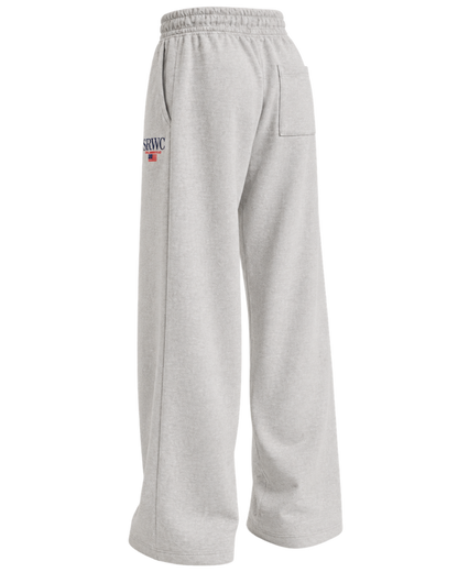Nautical Embroidered Wide Sweatpant - Heather Gray