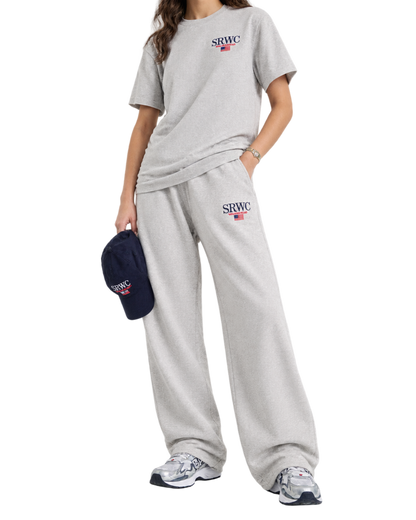 Nautical Embroidered Wide Sweatpant - Heather Gray