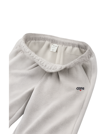 Nautical Embroidered Wide Sweatpant - Heather Gray