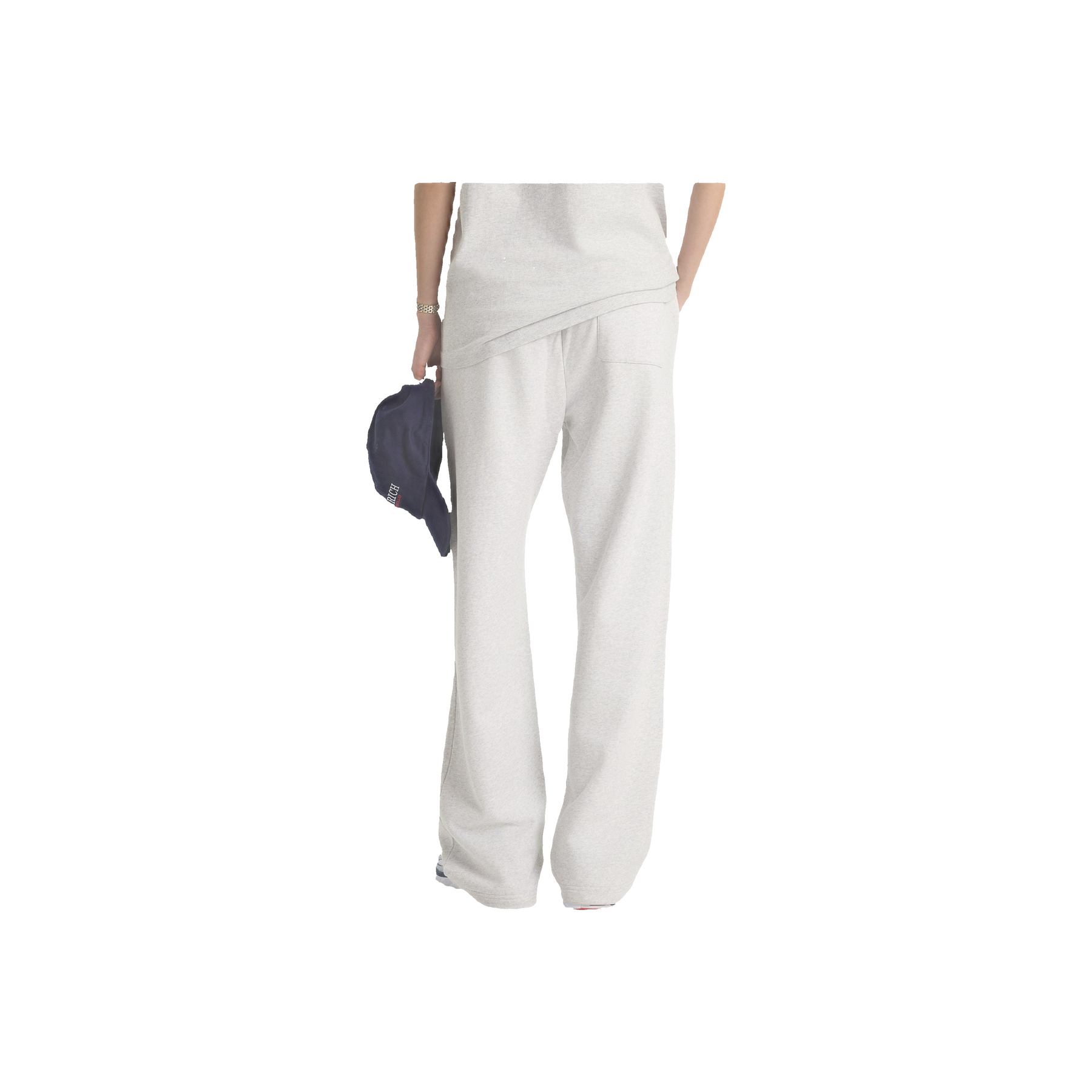 Nautical Embroidered Wide Sweatpant - Heather Gray