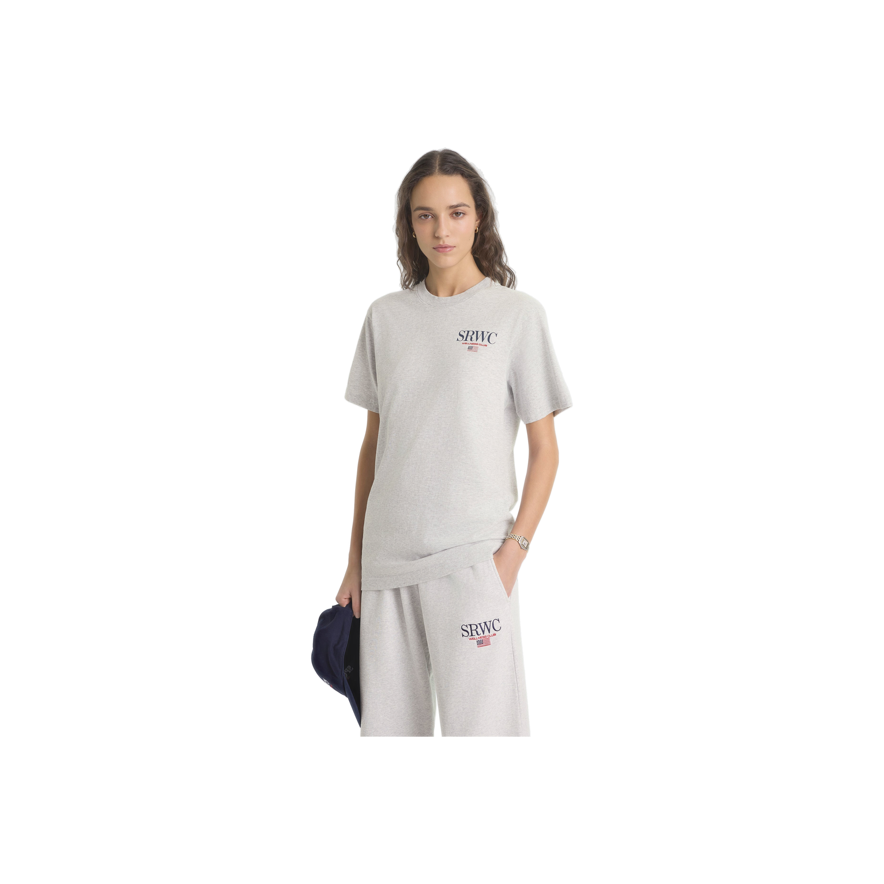Nautical Embroidered Wide Sweatpant - Heather Gray
