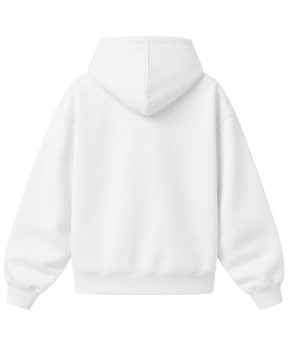 Nautical Embroidered Zip Hoodie - White
