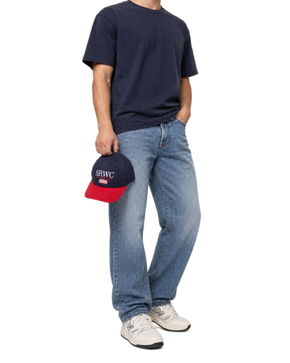 Nautical Hat - Navy/Ruby/White