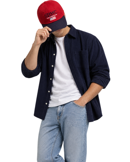 Nautical Hat - Ruby/Navy/White