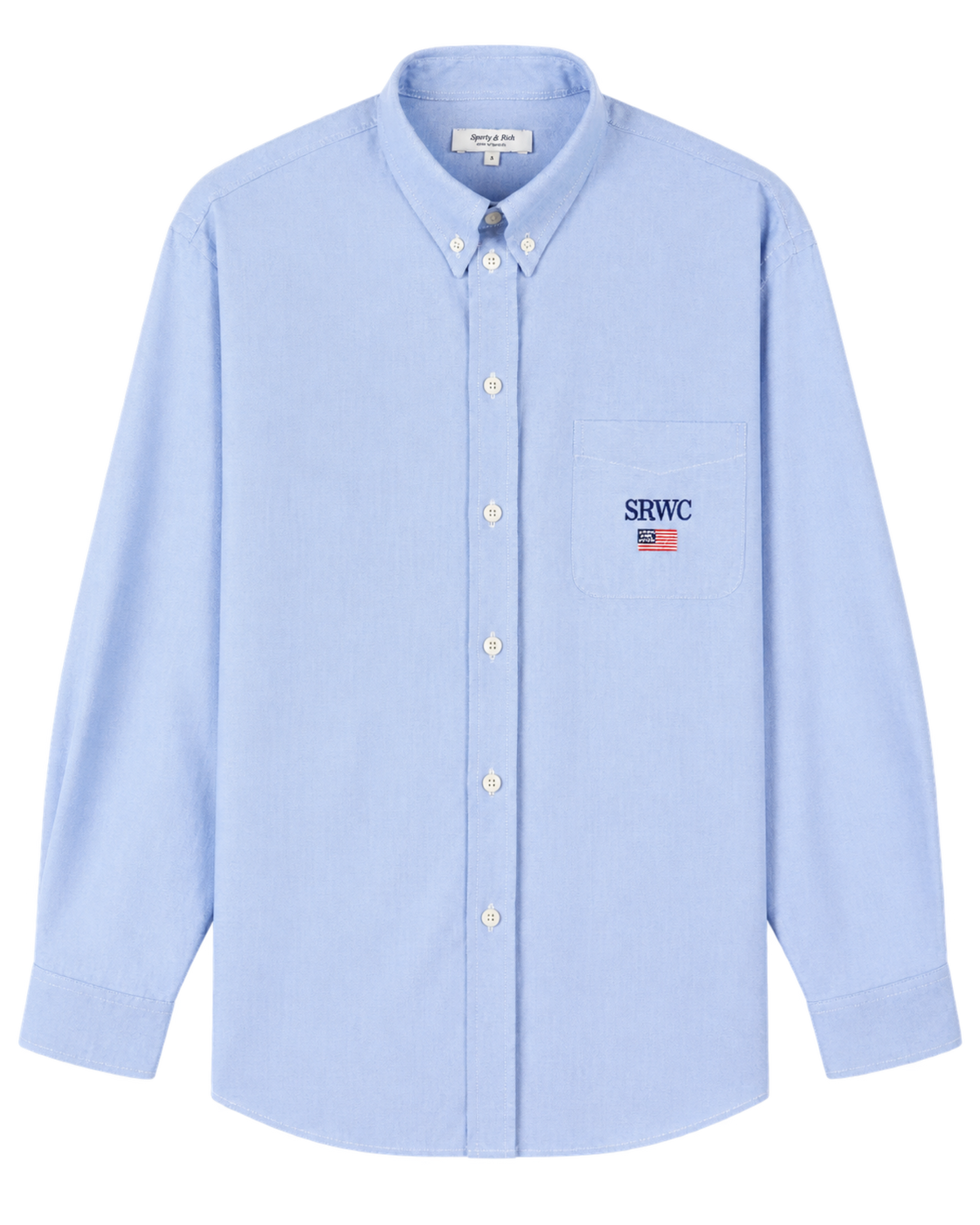 Nautical Oversized Oxford Shirt - Blue