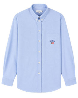 Nautical Oversized Oxford Shirt - Blue