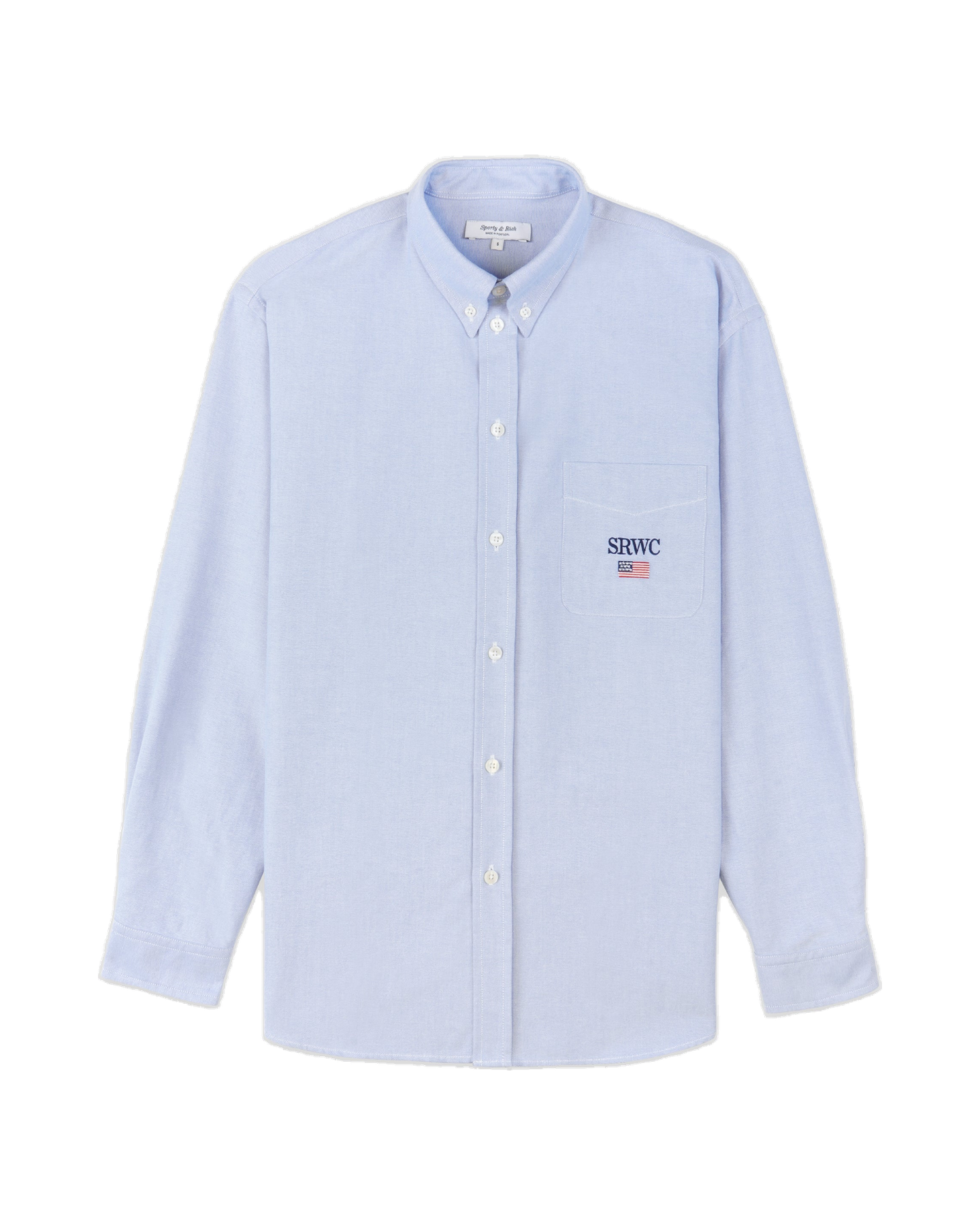 Nautical Oversized Oxford Shirt - Blue