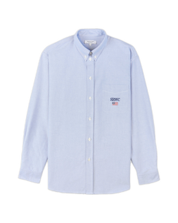 Nautical Oversized Oxford Shirt - Blue