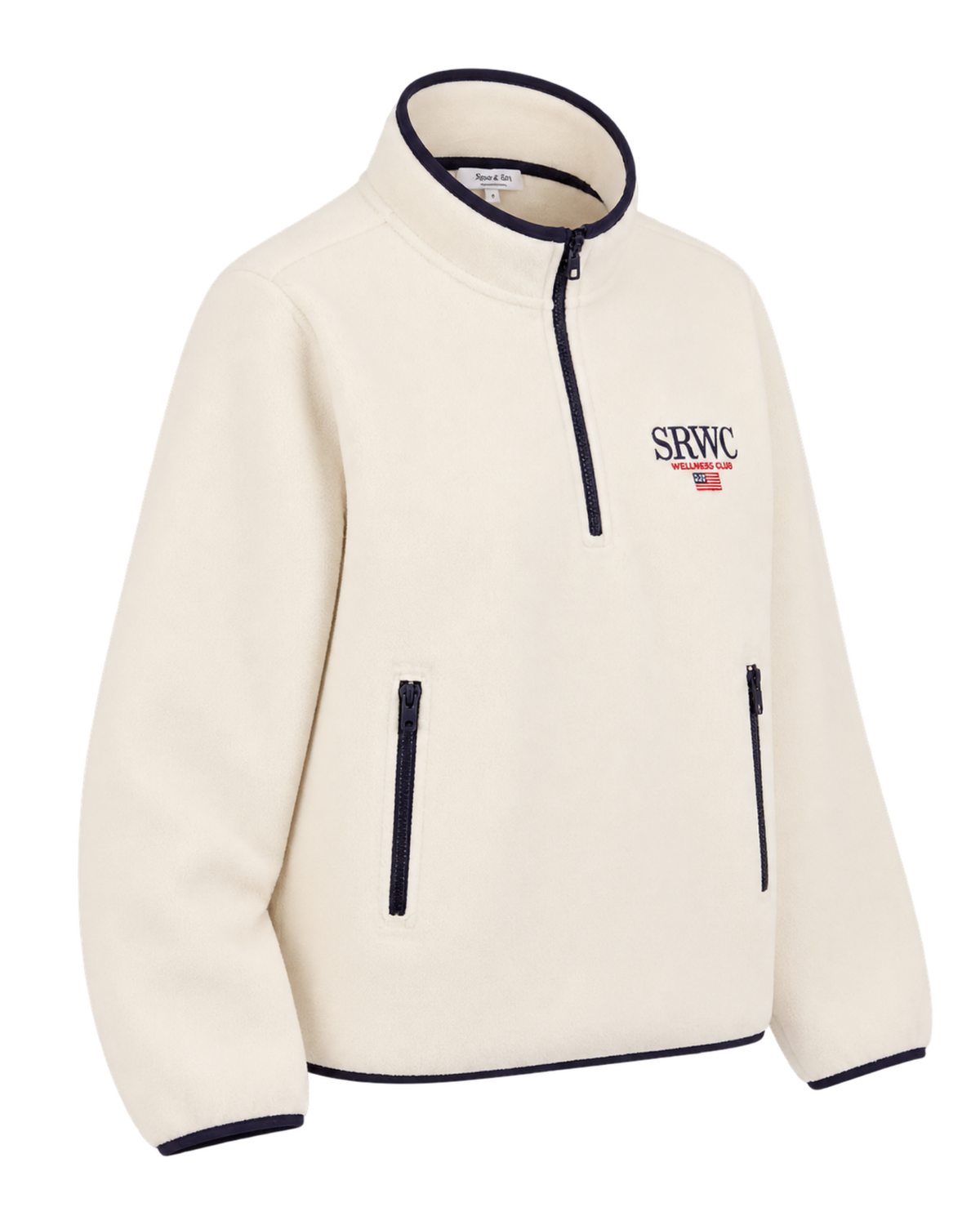 Nautical Polar Quarter Zip - Ecru