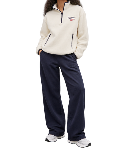 Nautical Polar Quarter Zip - Ecru