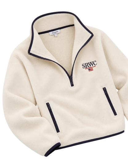 Nautical Polar Quarter Zip - Ecru