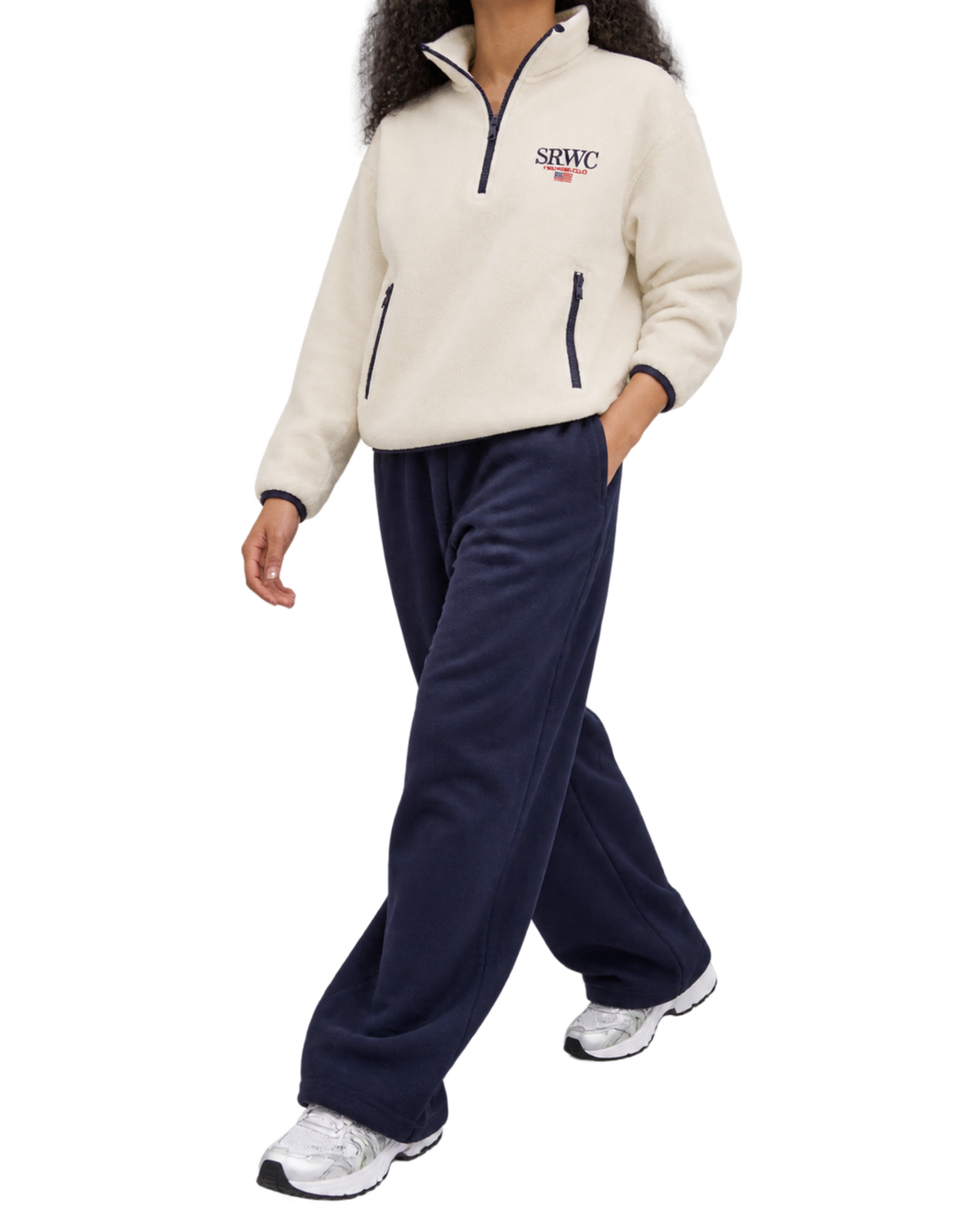 Nautical Polar Quarter Zip - Ecru