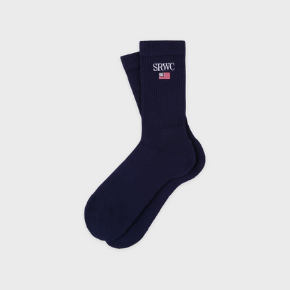 Nautical Socks - Navy/White/Ruby