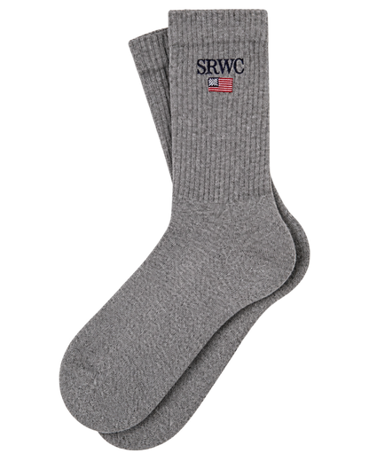 Nautical Socks - Heather Gray/Navy/Ruby/White