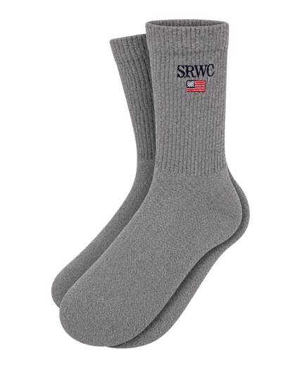 Nautical Socks - Heather Gray/Navy/Ruby/White