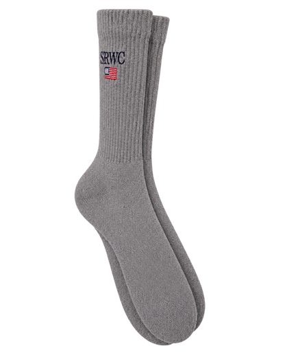 Nautical Socks - Heather Gray/Navy/Ruby/White